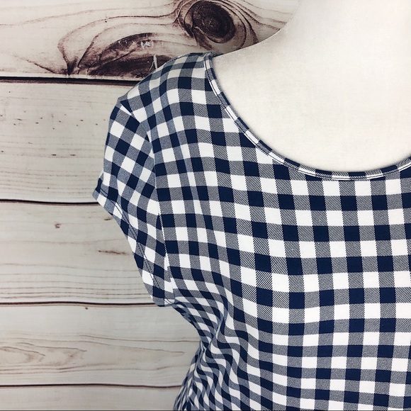 NEW BONGO Gingham Open Back Checkered Dress - Picture 4 of 9